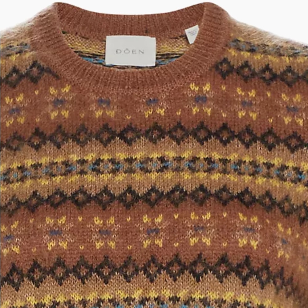 D Ô E N Fran Fair Isle-Inspired Wool-Mohair Sweater